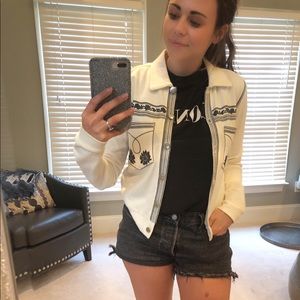 ASOS white button down sweater